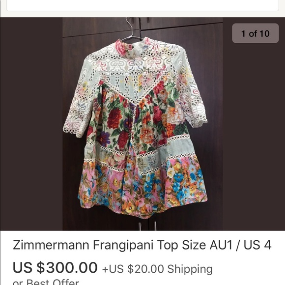 Zimmerman Frangipani Anthropologie top - Picture 8 of 8